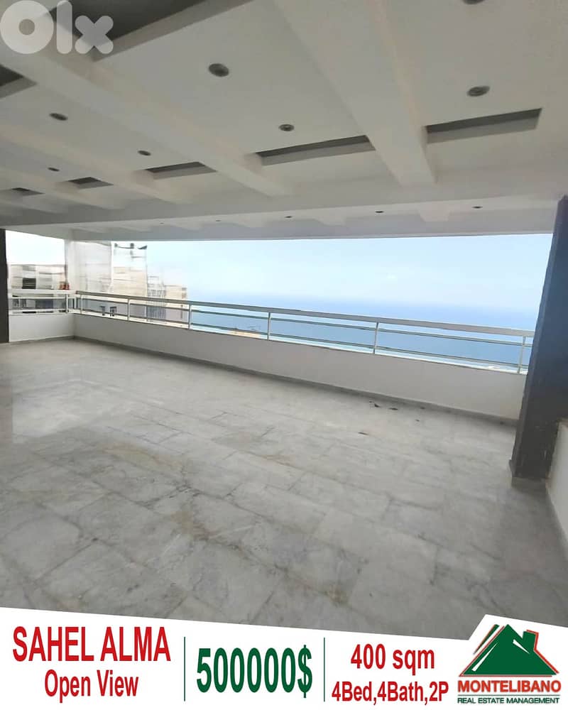 400 sqm Apartment For Sale in Sahel Alma with Open View !!! 0