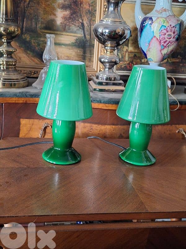 2 italian opaline lamps 5