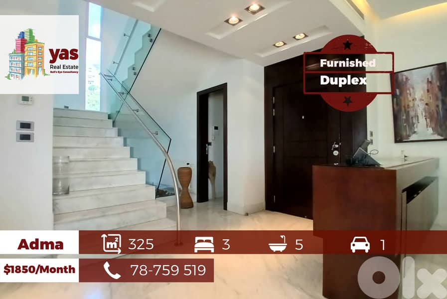 Adma 325m2 | Rent | Furnished Duplex | Panoramic View | IV 0