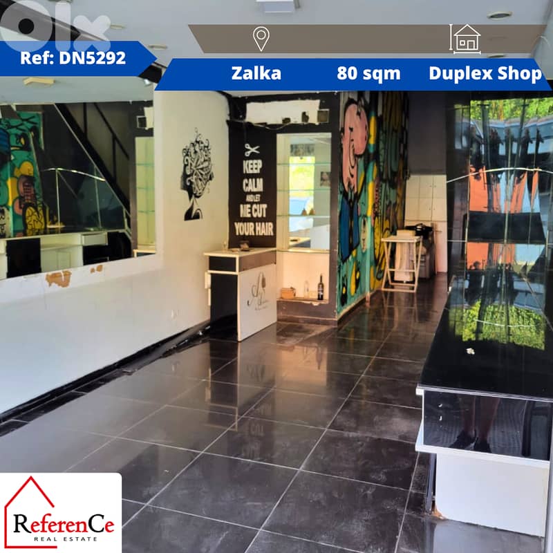 Catchy Decorated Duplex Shop for Rent in Zalkaمحل دوبلكس رائع للإيجار 0