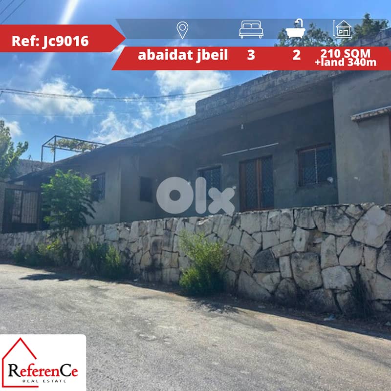 old house located in abaidat jbeil for saleبيت يقع في قلب عبيدات جبيل 0