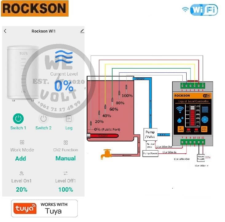 Rockson ROCK-WL1 – Water Level Meter with Display Tuya | We Volt 0