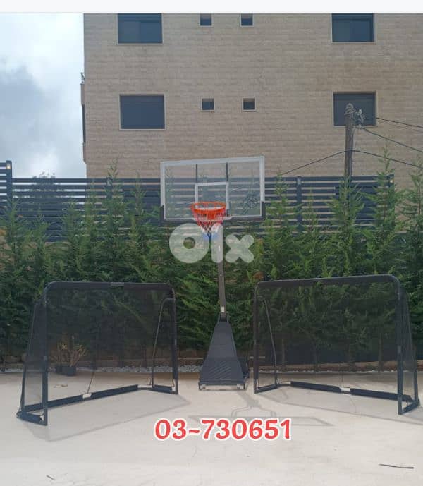 only 880$ 3items basketball hoop Backboard 150x90cm + 2 mini football 0