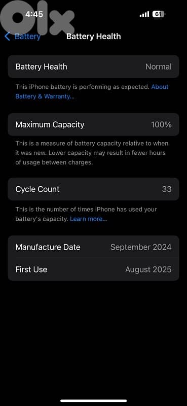 iphone 15 256gb 35 cycle count 2