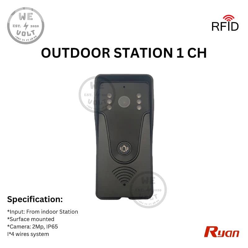 Ryan RAD356F-HP – 2MP Outdoor Station Black | We Volt 0