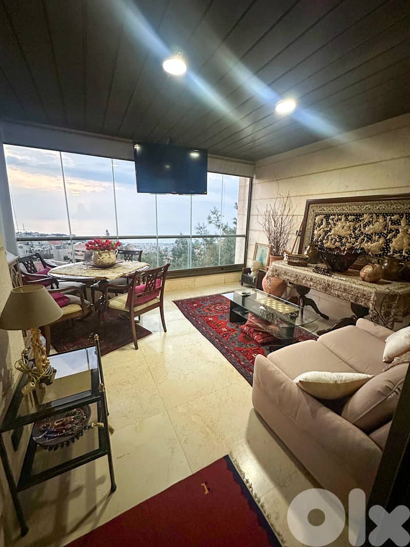 240 SQM Apartment in Biyada, Metn with a Breathtaking Sea View 0