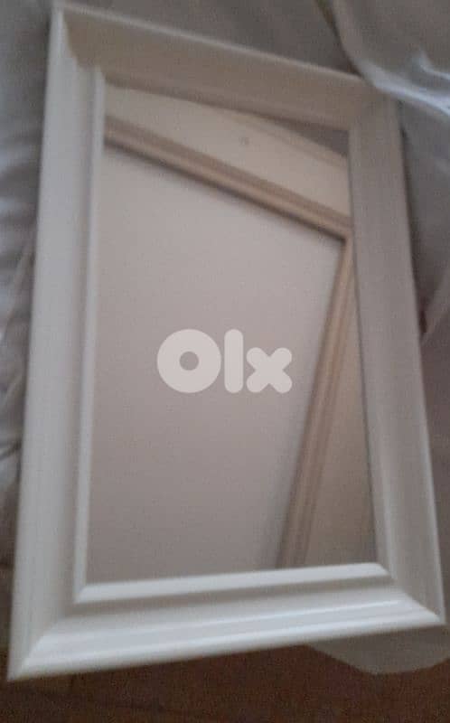 white wood rectangular mirror 1