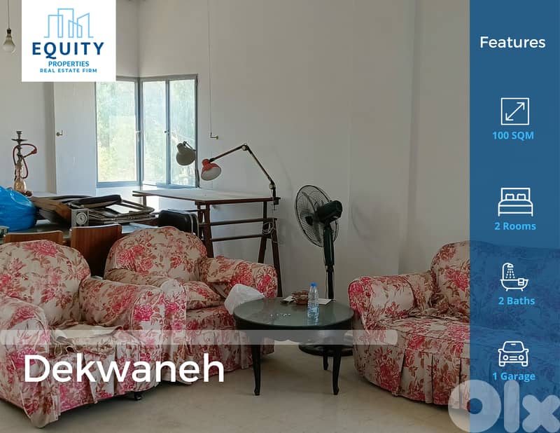 Furnished 100 SQM Apartment For Rent In Dekwaneh شقة للإيجار #JR198659 0