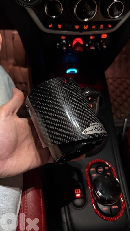Real carbon fiber exhaust tips for mini cooper 0