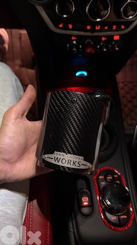 Real carbon fiber exhaust tips for mini cooper 1