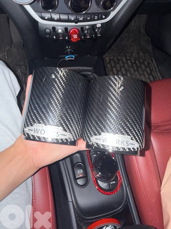 Real carbon fiber exhaust tips for mini cooper 2