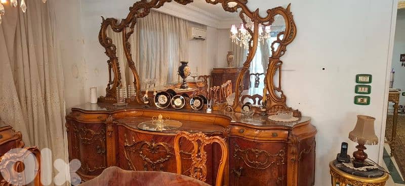 غرفة سفرة لويس الخامس عشر فرنسي انتيك روعة الفخامة والرقي مميزة كاملة 14