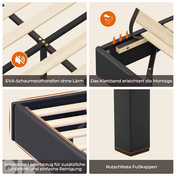 new arrival bed frame with led light 3