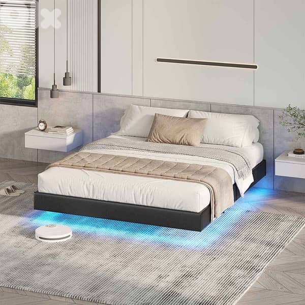 new arrival bed frame with led light 7
