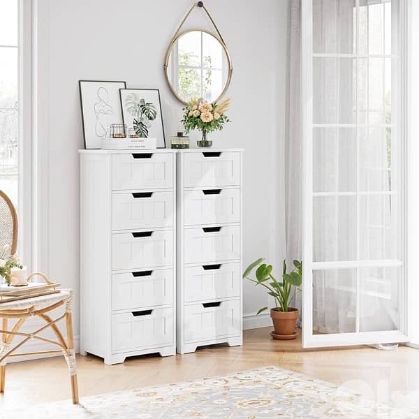 Cabinet with 5 Drawer Dresser 0
