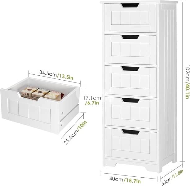 Cabinet with 5 Drawer Dresser 2