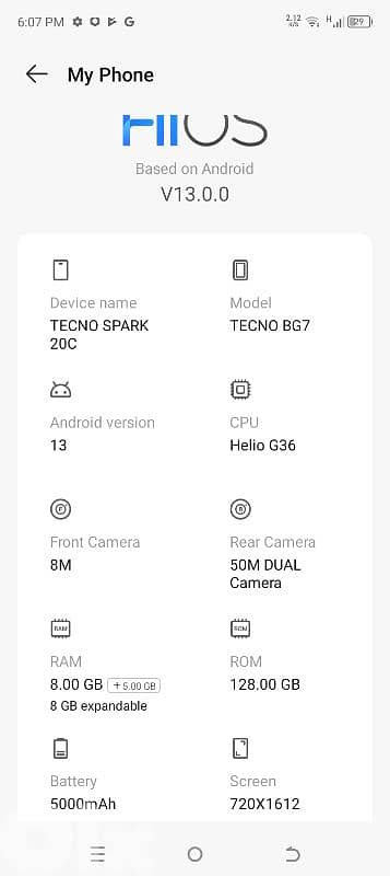 Tecno spark 20c 128 Gaga 8+5ram 0