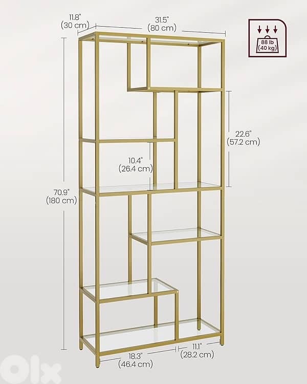 Bookshelf, 6-Tier Tall Bookcase 3