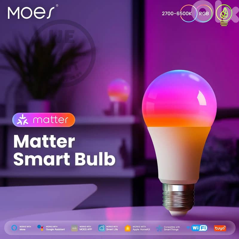 WiFi Smart Bulb E27 RGB+C+W (Matter) | MOES – We Volt 0