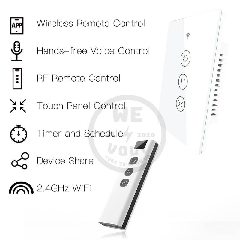Smart Curtain Switch WiFi+RF (1–2 Shutter) | MOES – We Volt 0