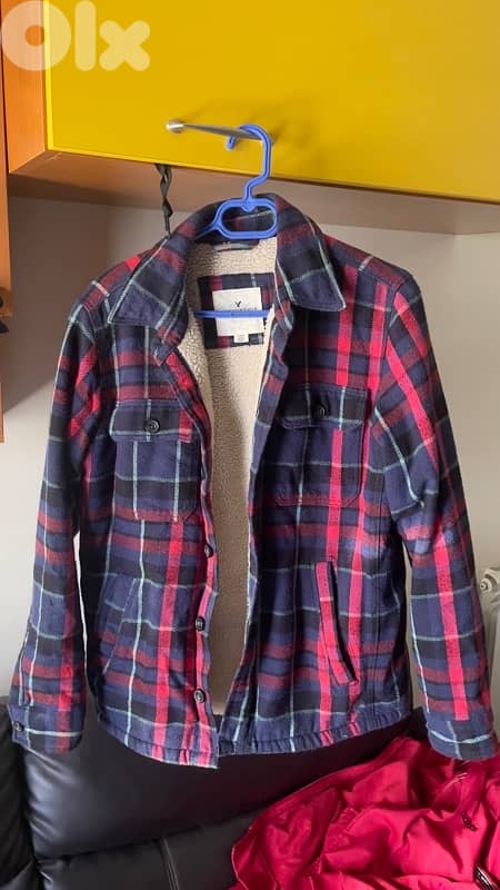 lumberjack jacket with fur size medium 2