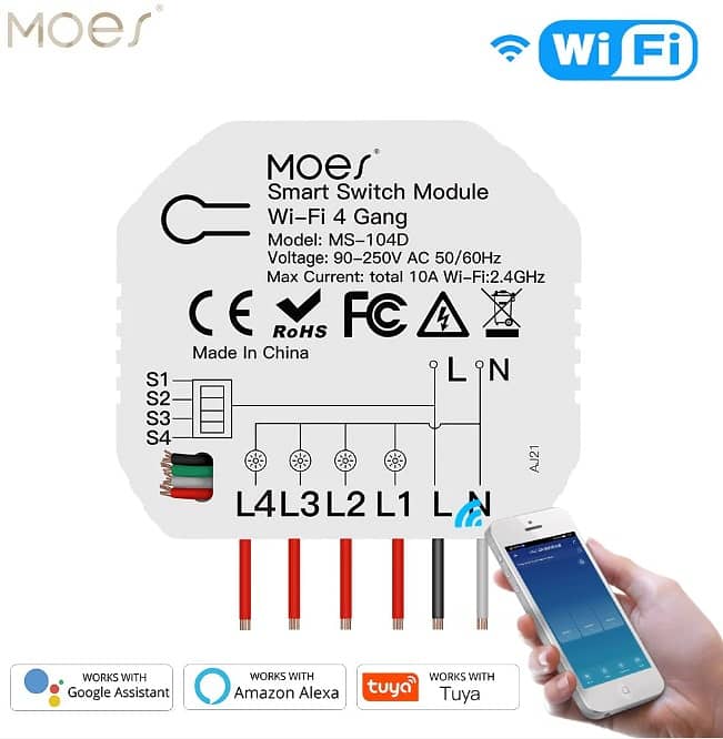 WiFi Mini Dual/Triple/Quad Smart Switch | MOES – We Volt 2