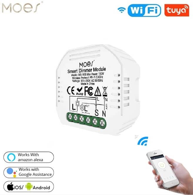 WiFi Mini Smart Dimmer Switch (1–2 Channel) | MOES – We Volt 0