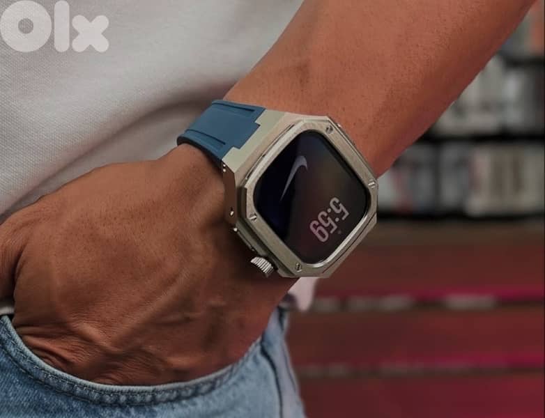 Luxury Apple Watch Band And Stainless Steel Case - 44mm/45mm 4