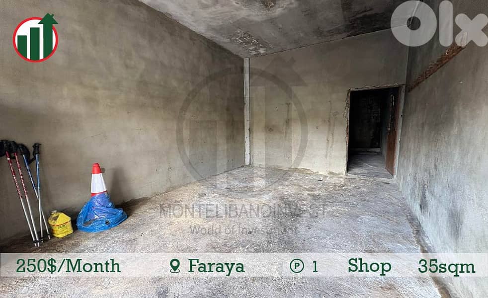 SHOP FOR RENT IN FARAYA !! 0