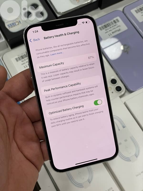 iPhone 12 Pro 256 silver BH 87% 1