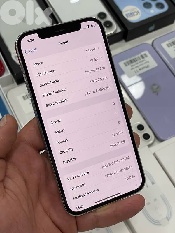 iPhone 12 Pro 256 silver BH 87% 3