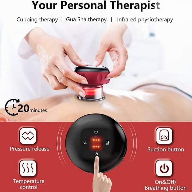 Smart Cupping Massager with 6 Suction & Vibration Modes + Red Light 4