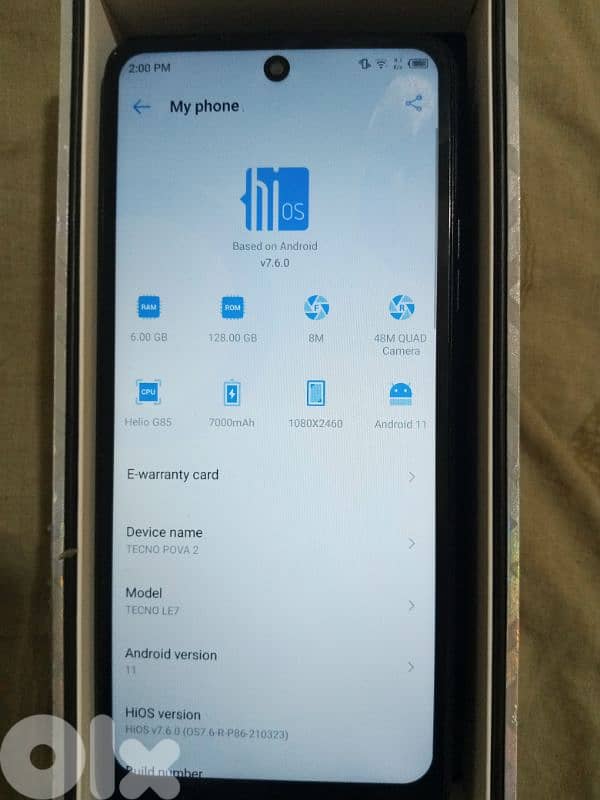 tecno pova 2 128GB 6GB ram تلفون كسر بس شغال عادي 5