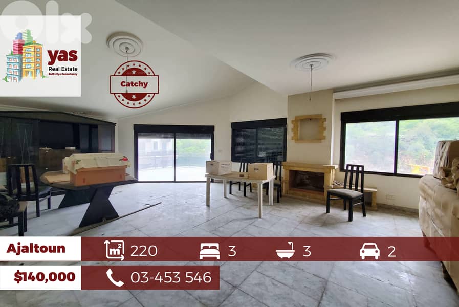 Ajaltoun 220m2 | SUPER CATCH | Well Maintained | View | TO | 0