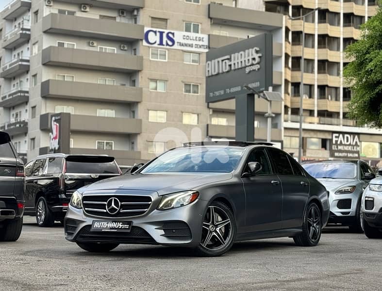 2018 Mercedes E300 2WD AMG Line CLEAN CARFAX Original Gray Matt Color 0