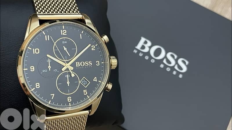 Hugo Boss Skymaster Gold Chronograph - Like New -  Full Set 1