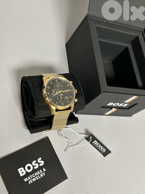 Hugo Boss Skymaster Gold Chronograph - Like New -  Full Set 2