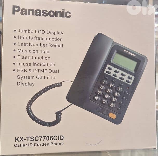 PANASONIC KX-TSC7706CID CALLER ID CORDED PHONE 0