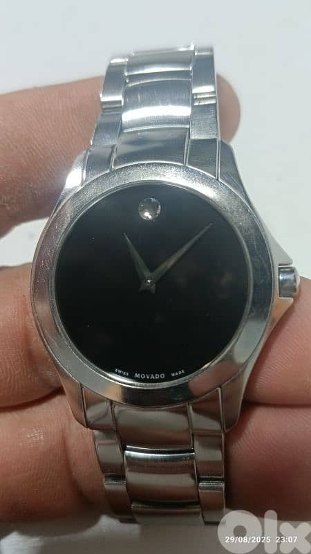 movado موفادو اصلي مينا سوداء 0