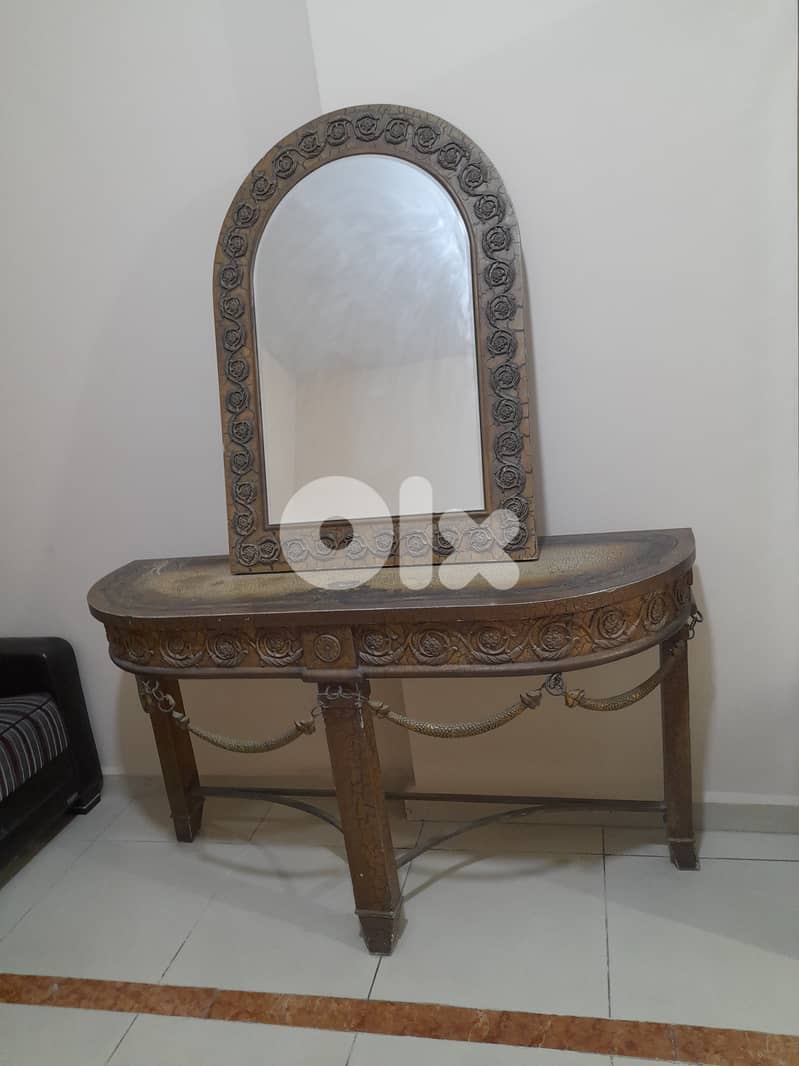 سريد طفل خشب + كونسول مع مراية 0