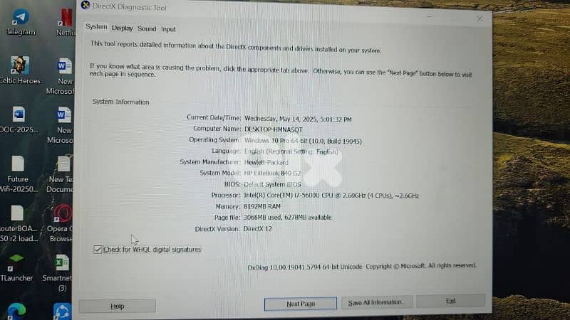 Hp elitebook G2 core i7 5 gen 0