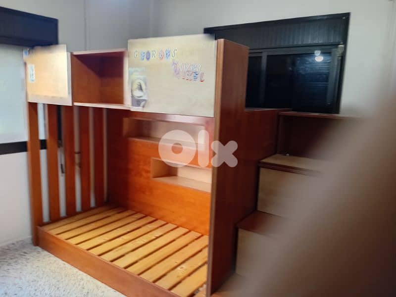 تخت طابقين مع درج جاورير متين شغل توصاي 1