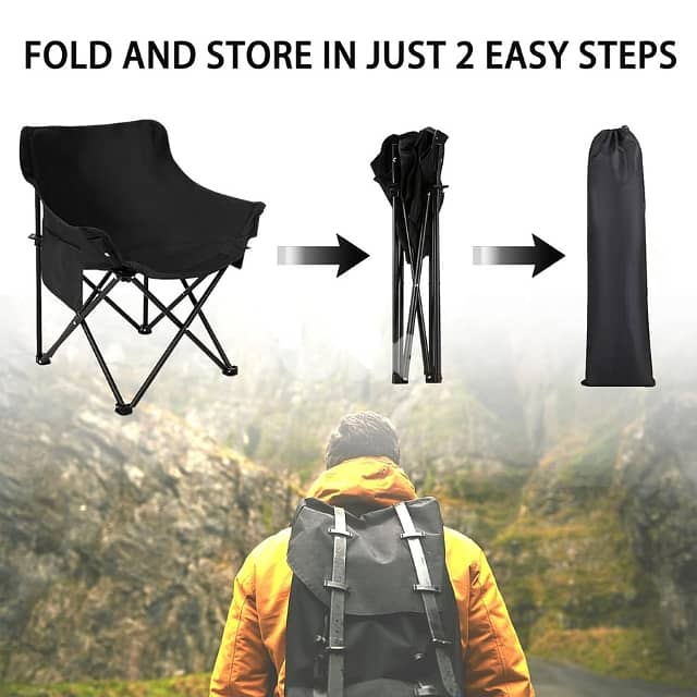 Portable Camping Chair, Heavy-Duty Picnic Chair with Carry Bag 7