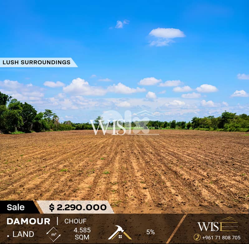 4,585 SQM Land for SALE in Damour – Chouf! 0