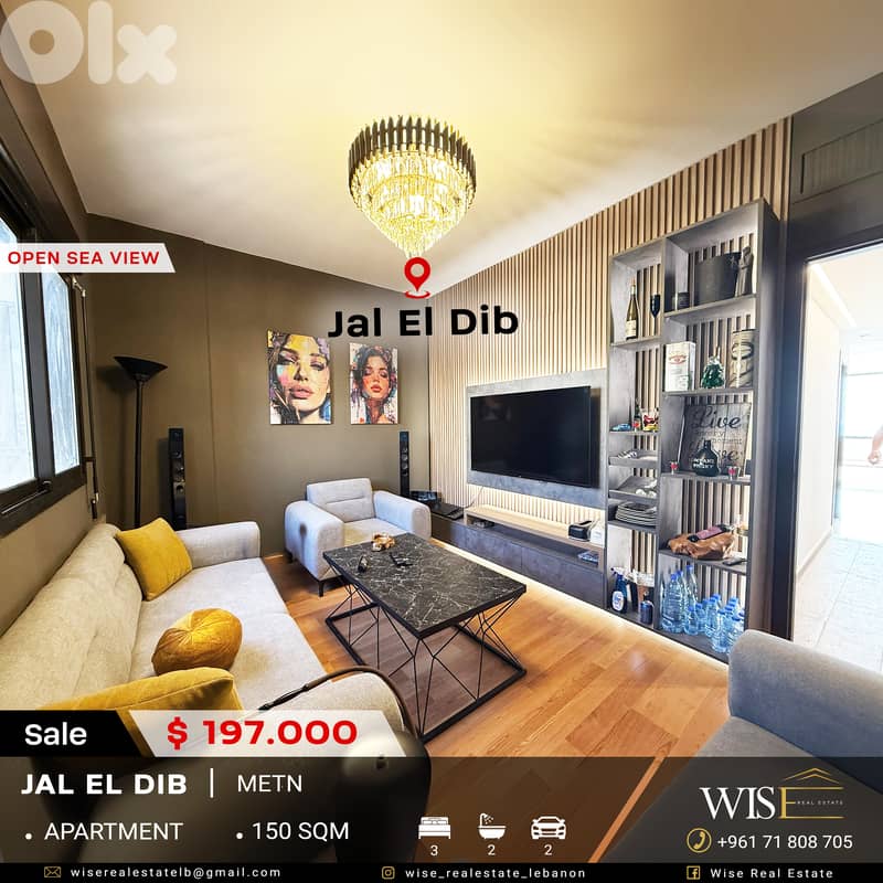 150 SQM Apartment for SALE in Jal El Dib! 0