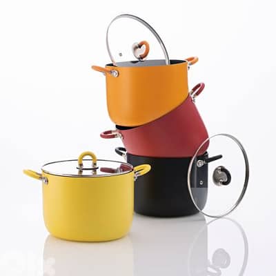 Masterpro by Alessi Sten High Casserole with Lid 2.9 L - طنجرة عالية
