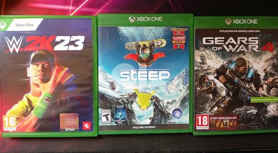 XBOX ONE GAMES 3 FOR 15$