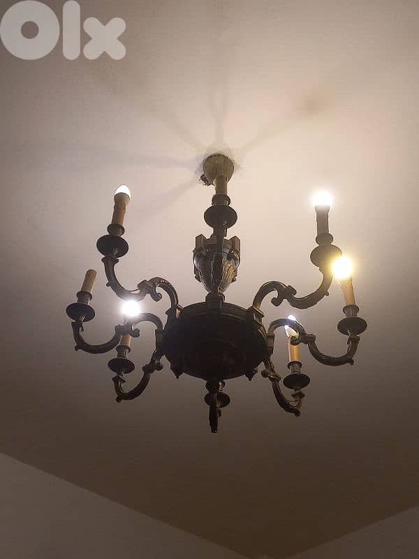 vintage copper chandelier ثريا نحاس 2