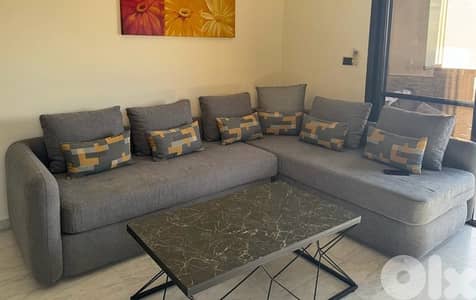 brand new living room with center table