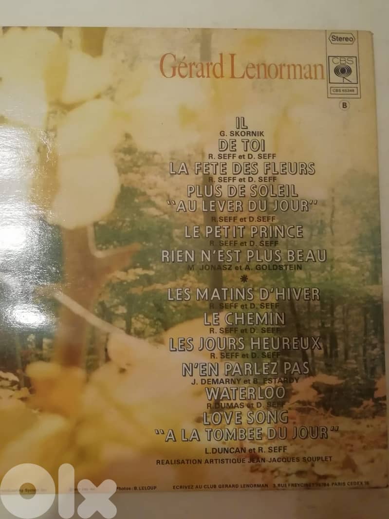 Gerard Lenorman self titled vinyl 1
